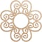 Ekena Millwork Cohen Wood Fretwork Pierced Ceiling Medallion, Alder, 32"OD x 11"ID x 3/8"T CMWP32X32X0375COAL - alternate 1